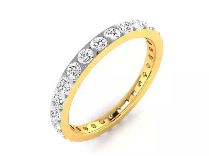 ring-2821 oval diamond eternity ring gold