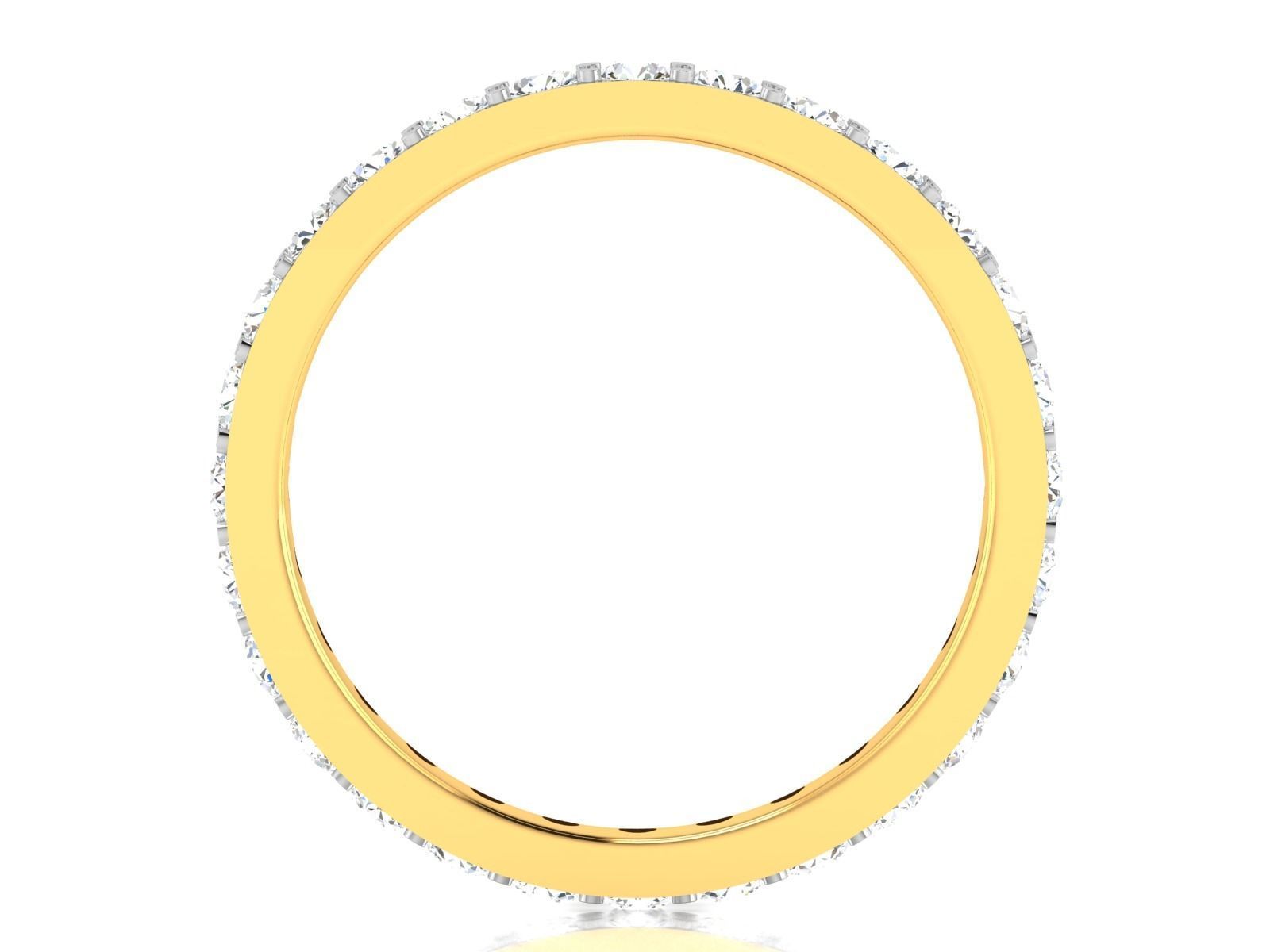 ring-2821 oval diamond eternity ring gold 3D print model_2