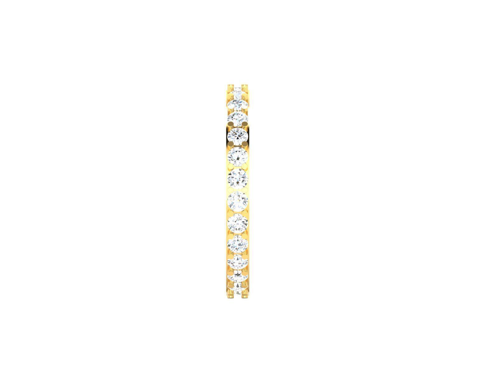 ring-2821 oval diamond eternity ring gold 3D print model_9