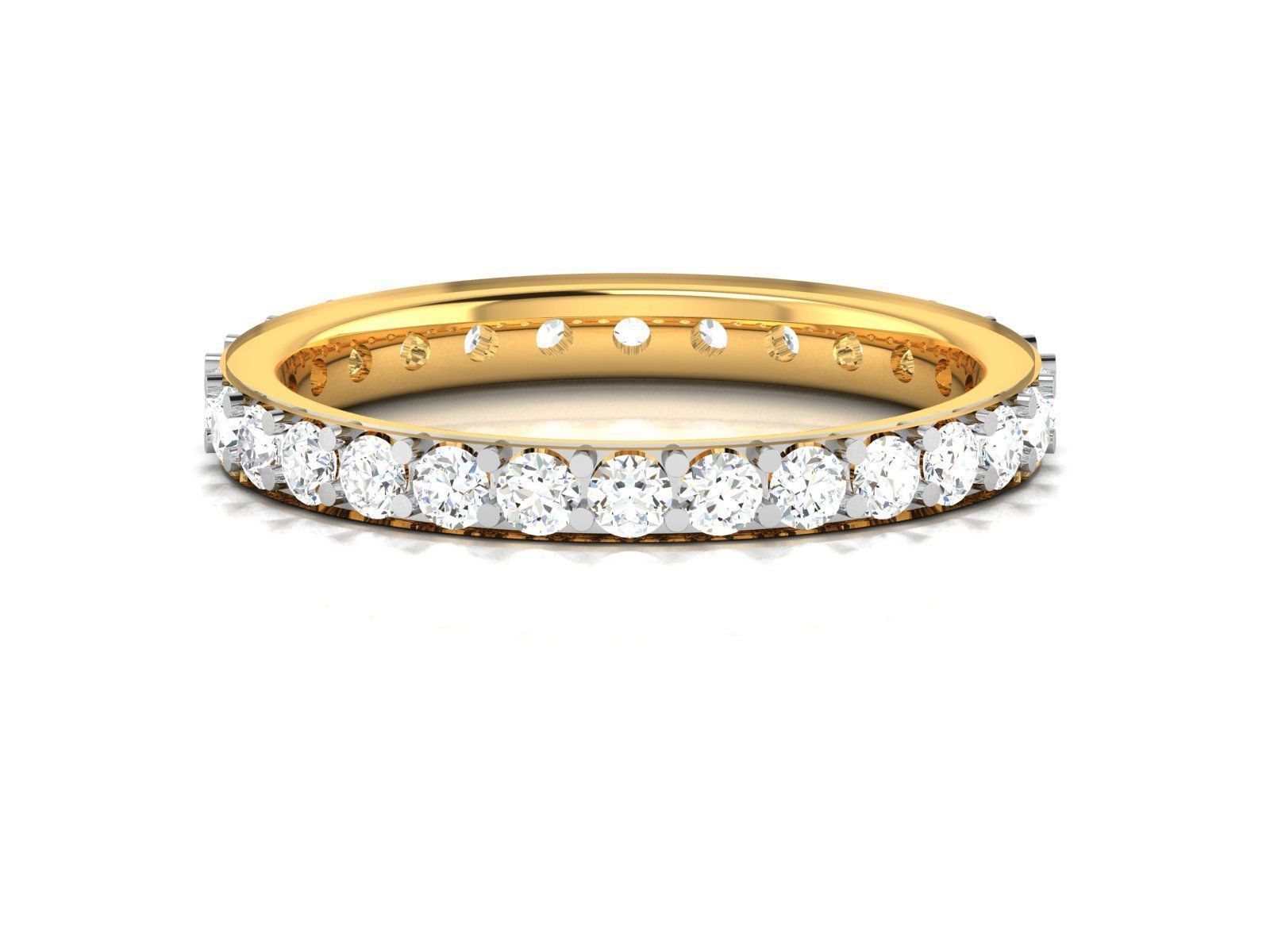 ring-2821 oval diamond eternity ring gold 3D print model_4