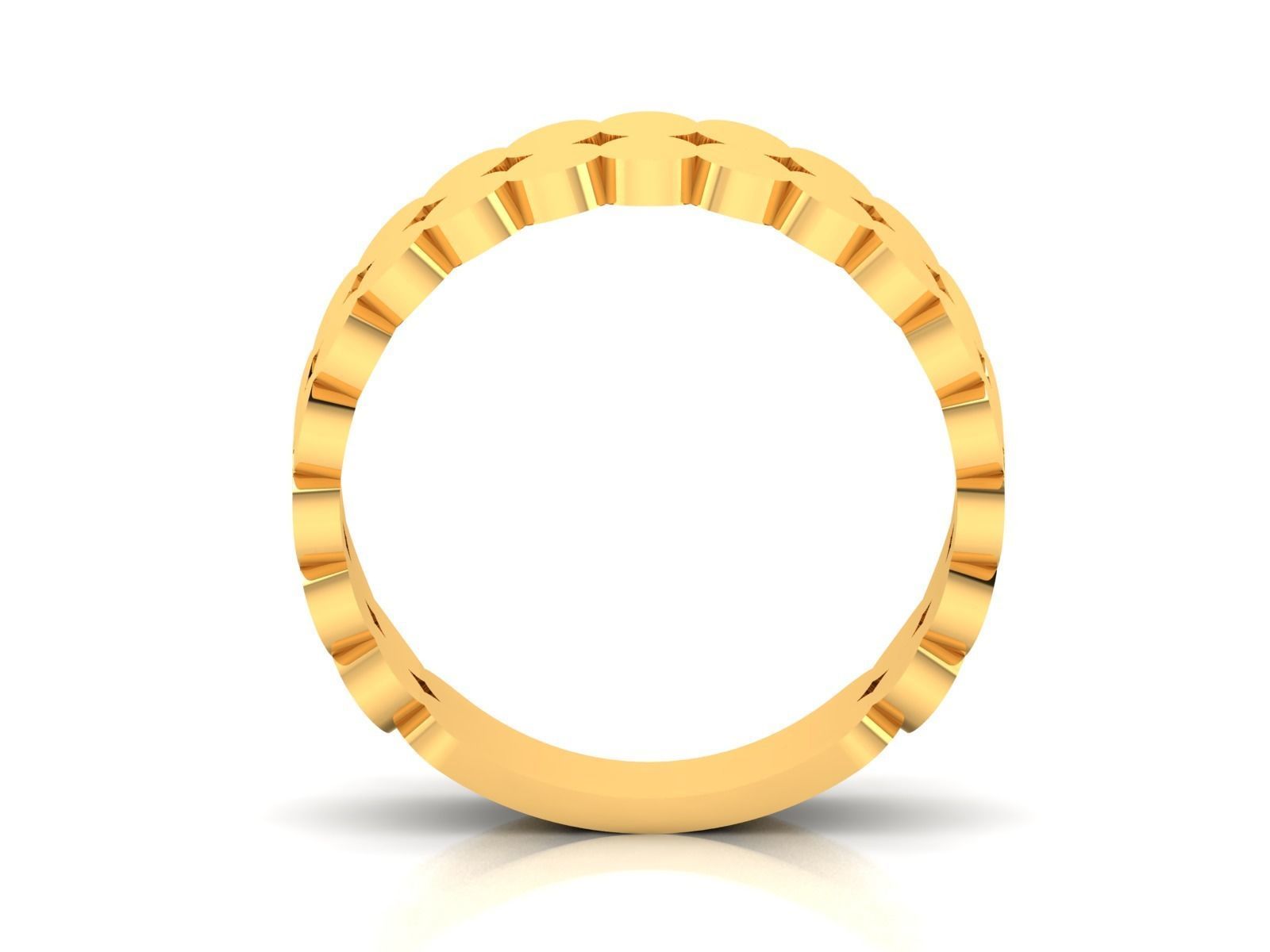 ring-2808 gold ring with diamonds 3D print model_7