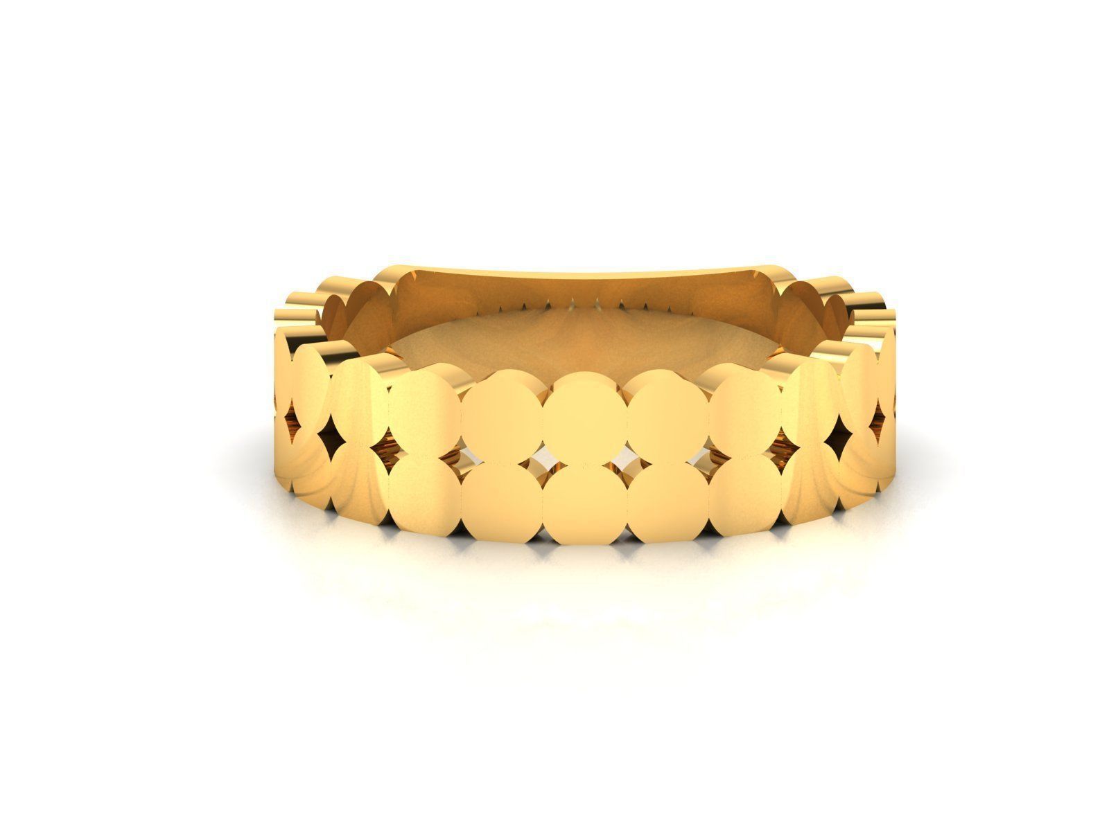 ring-2808 gold ring with diamonds 3D print model_2