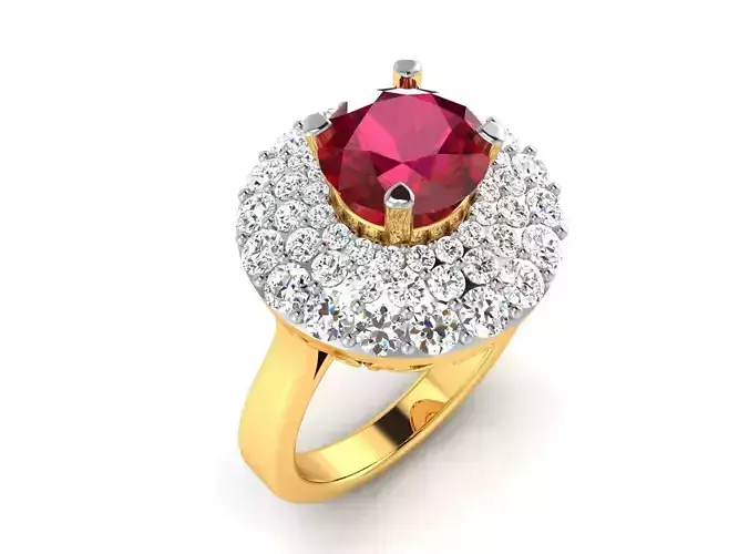 ring-2697 ruby and diamond ring