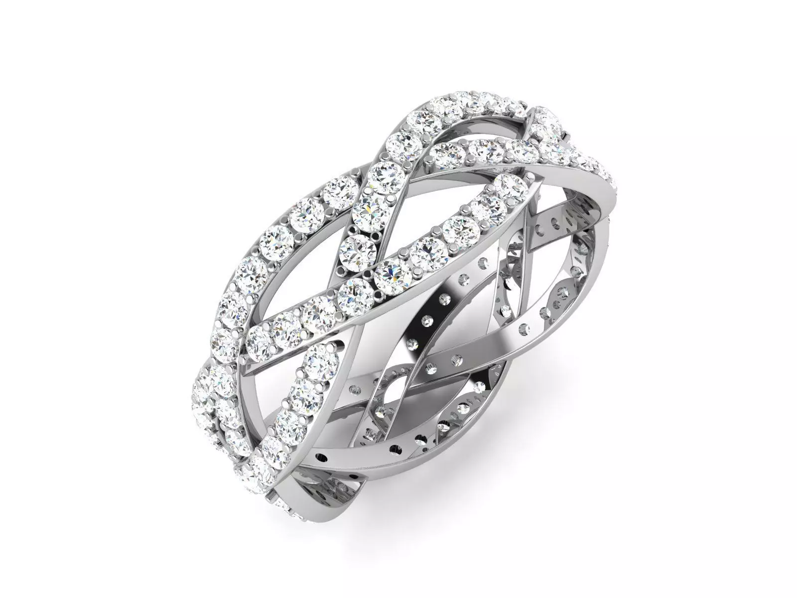 ring-2604 elegant diamond ring gold 3D print model_0