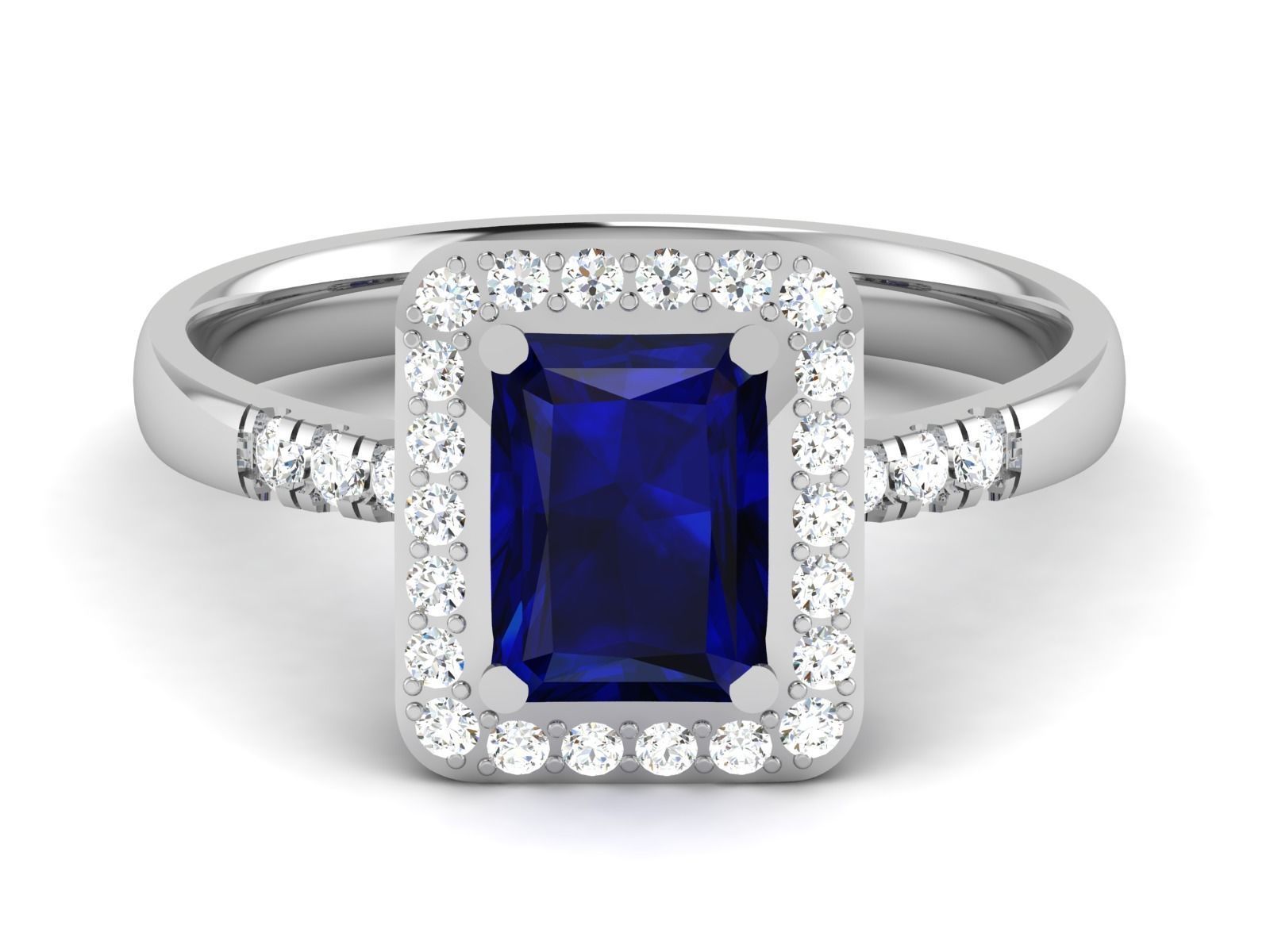 ring-2460 sapphire and diamond halo ring 3D print model_6