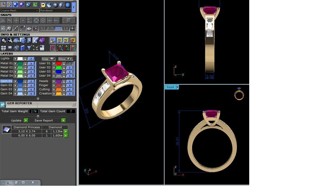 ring-2246 ruby and diamond engagement ring gold 3D print model_15