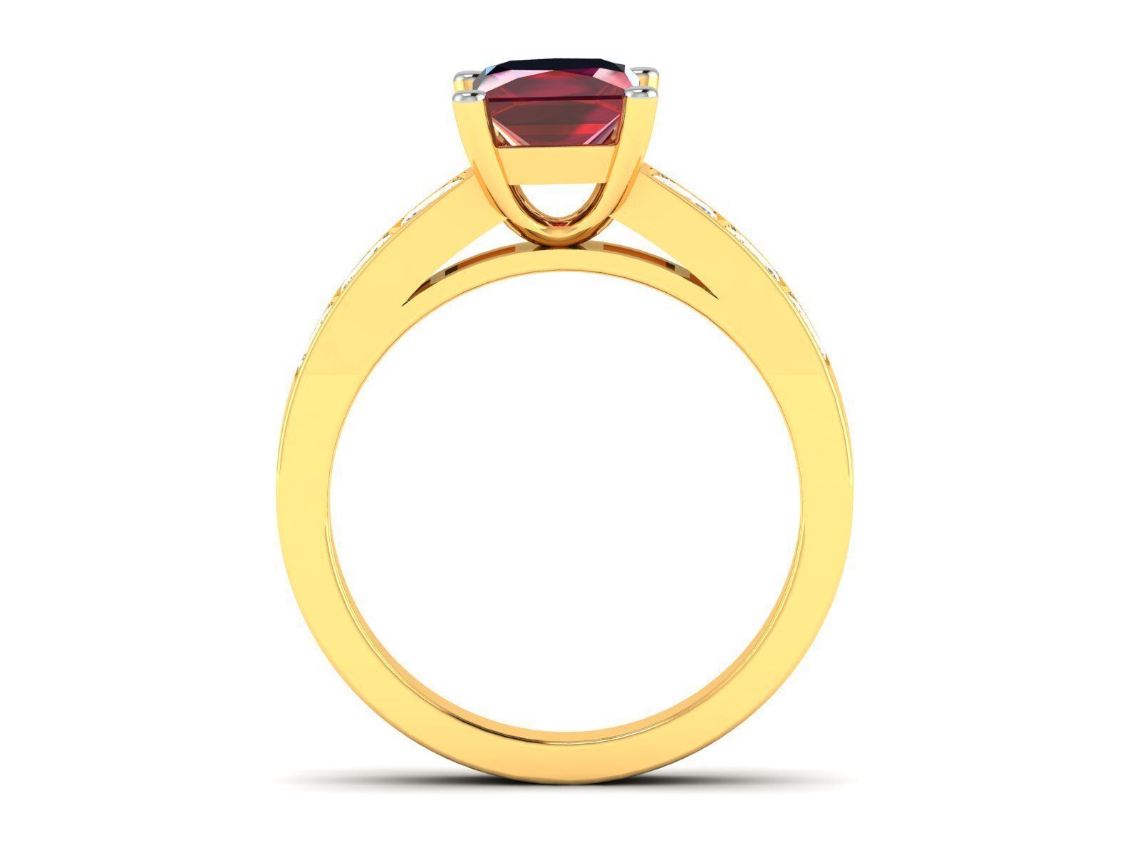 ring-2246 ruby and diamond engagement ring gold 3D print model_1