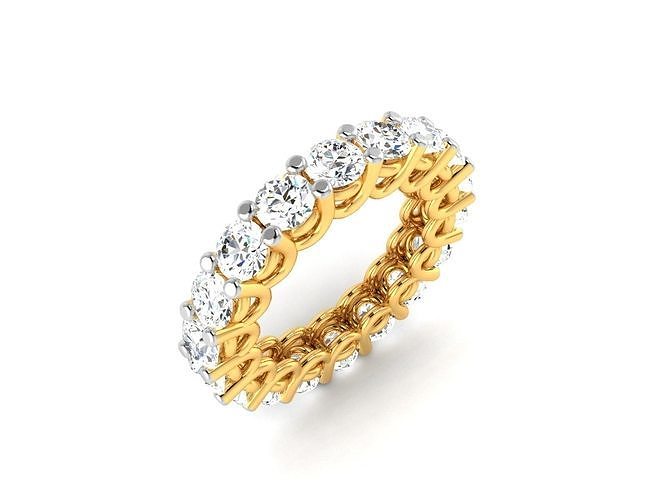 ring-2200 gold diamond eternity ring 3D print model
