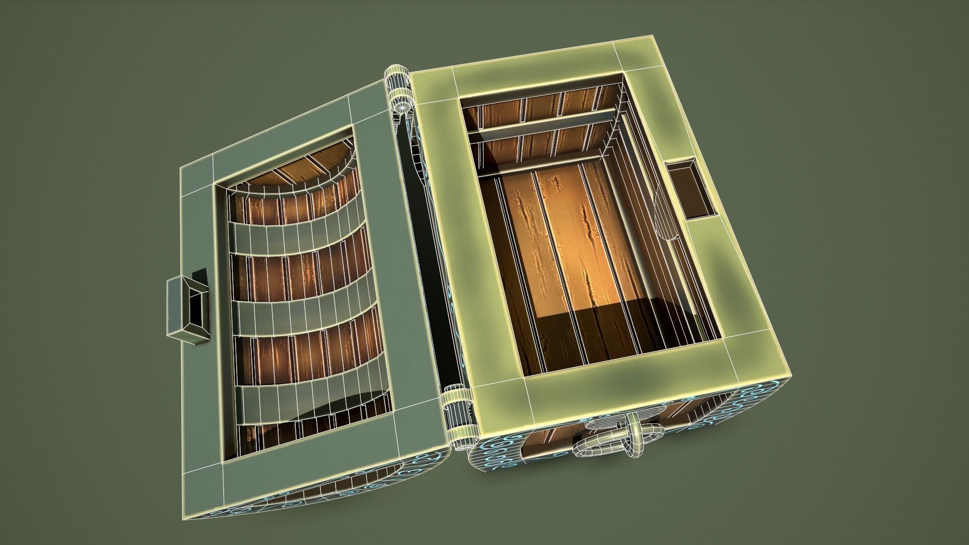 magic chest Low-poly 3D model_12