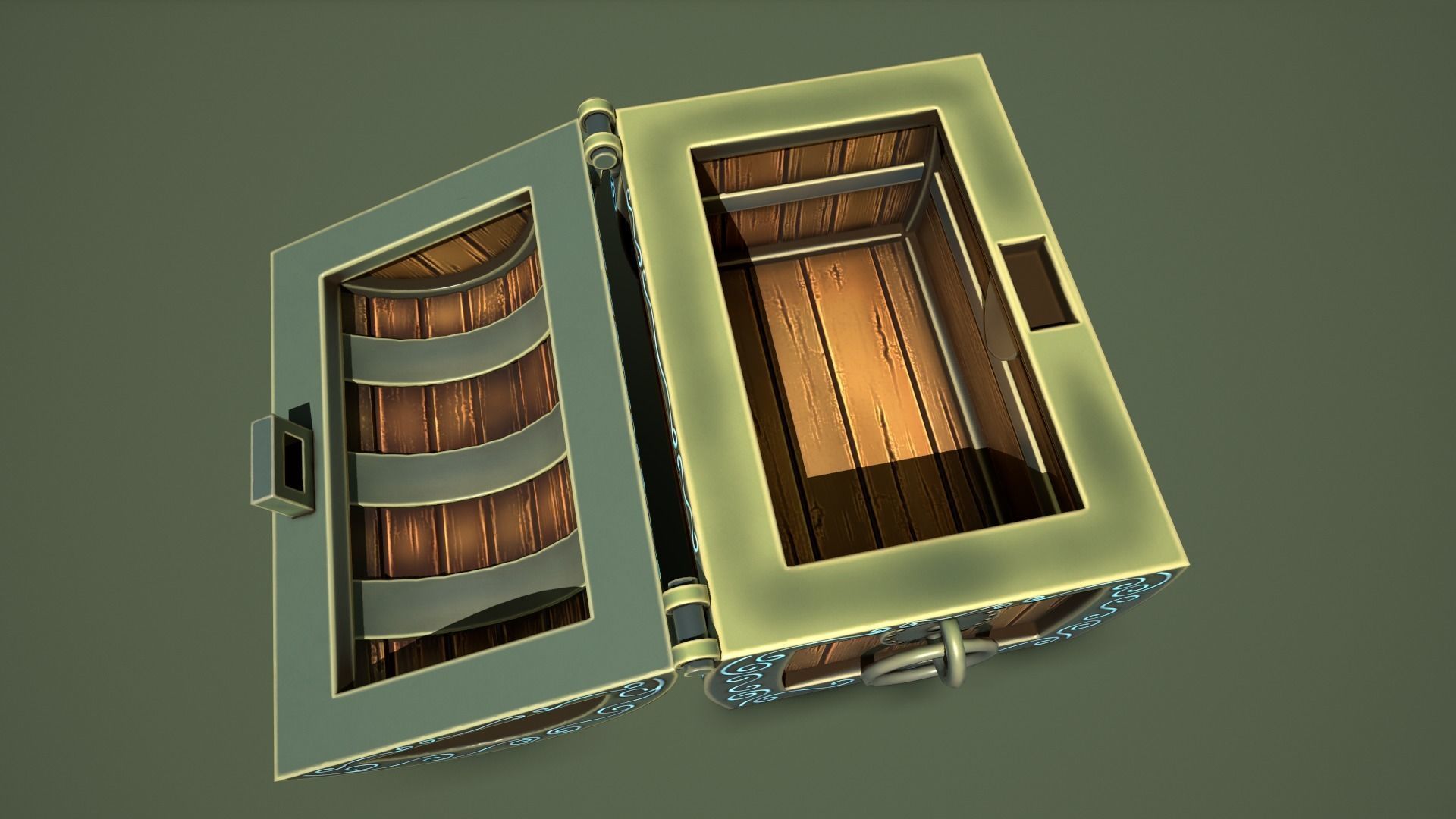 magic chest Low-poly 3D model_11