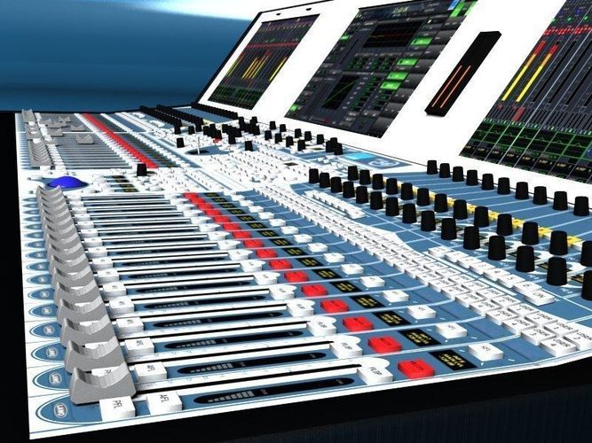 Audio mixing board Lawo MC256 3D Model MAX