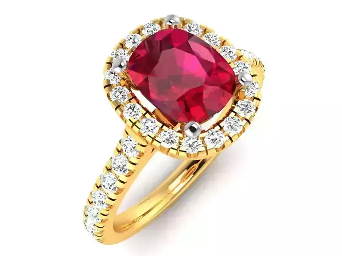 ring-2116 ruby and diamond ring gold
