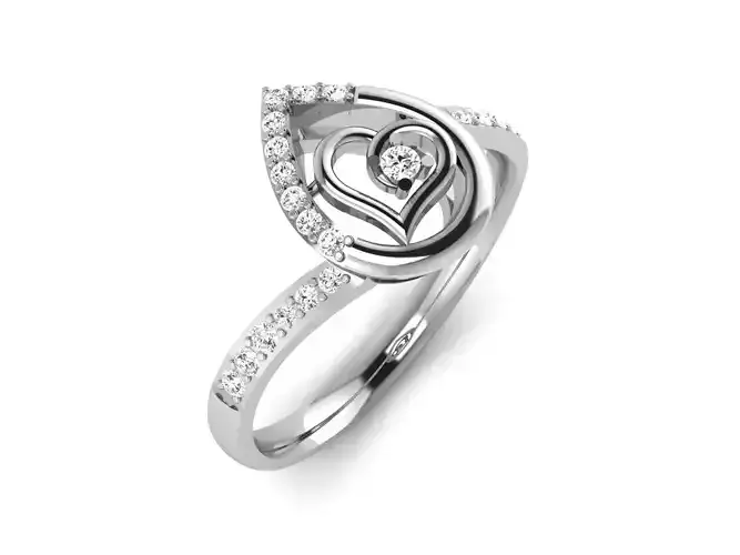 ring-2091 heart shaped diamond ring