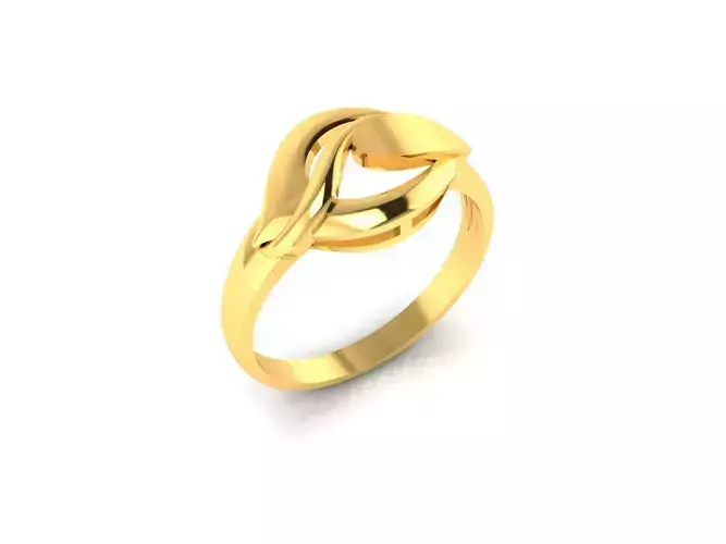 ring-7113 gold ring with oval shape
