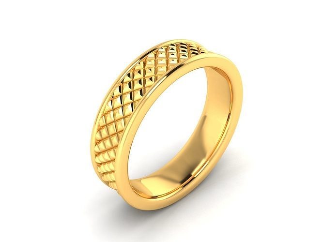 ring-5260 gold ring with diamonds 3D print model