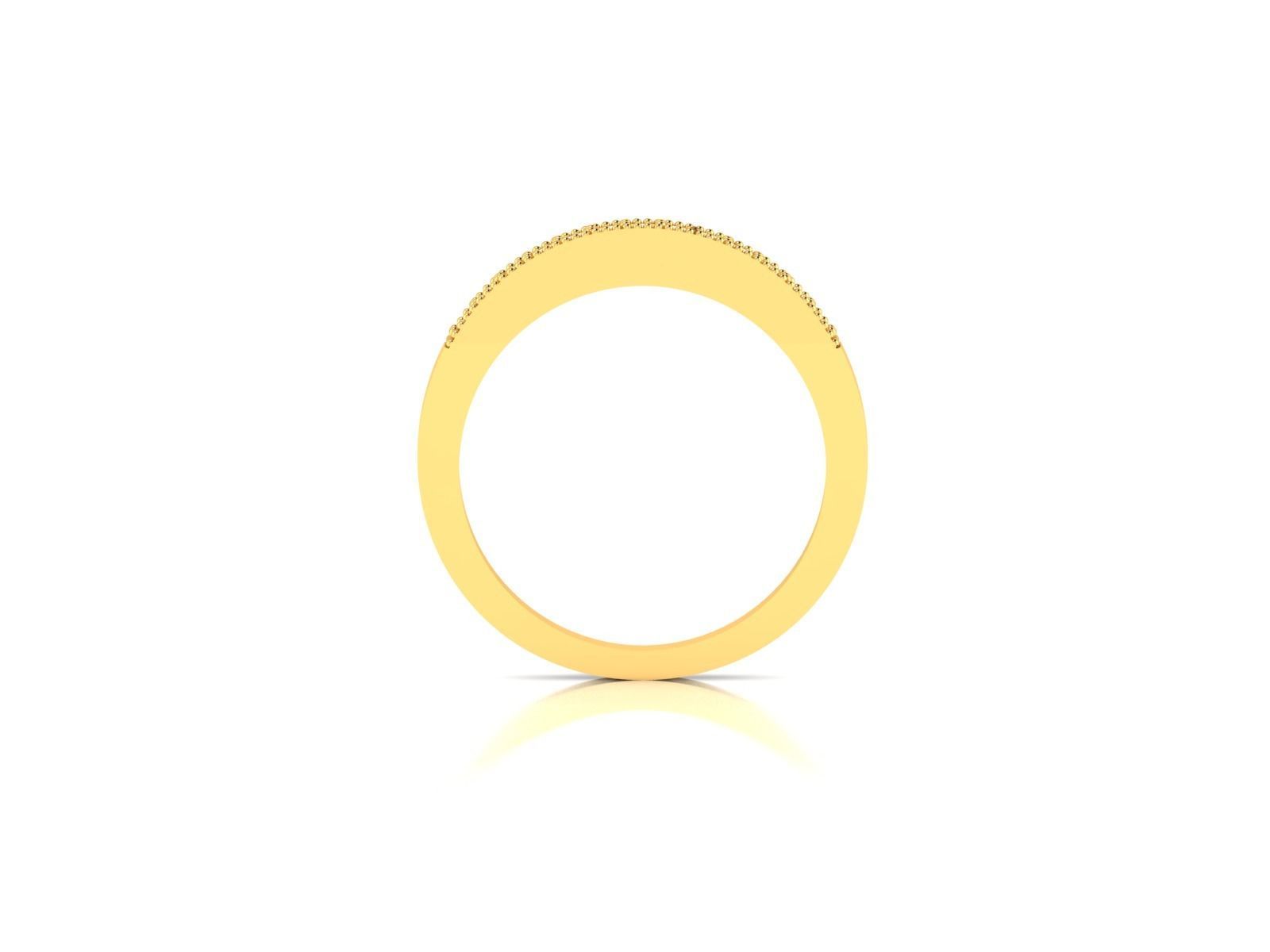 ring-5257 gold wedding band with diamonds 3D print model_3