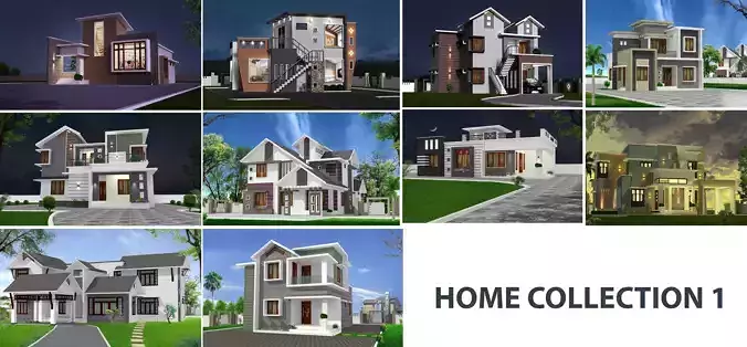 HOME COLLECTION 1 houses with 3D model
