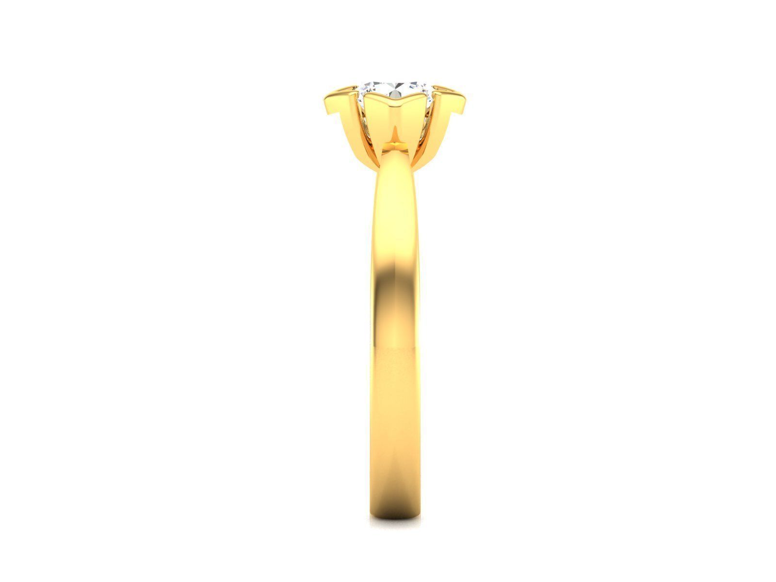 ring-4453 solitaire diamond ring gold 3D print model_4