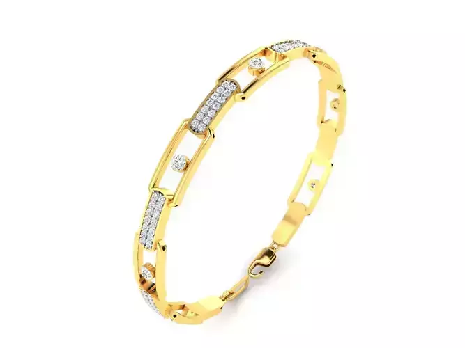 BRACELET-4444 gold diamond bangle
