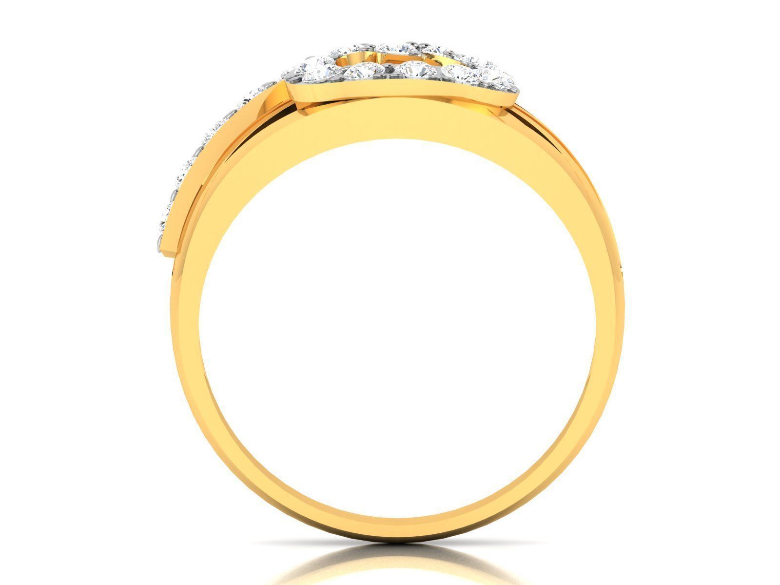 ring-4366 diamond ring gold 3D print model_2