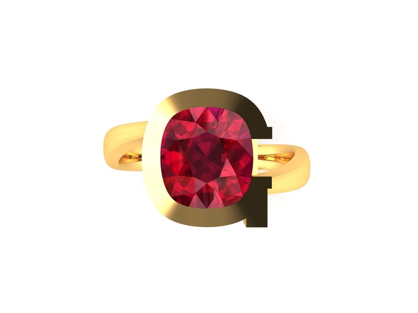 ring-4303 oval ruby ring gold 3D print model_6