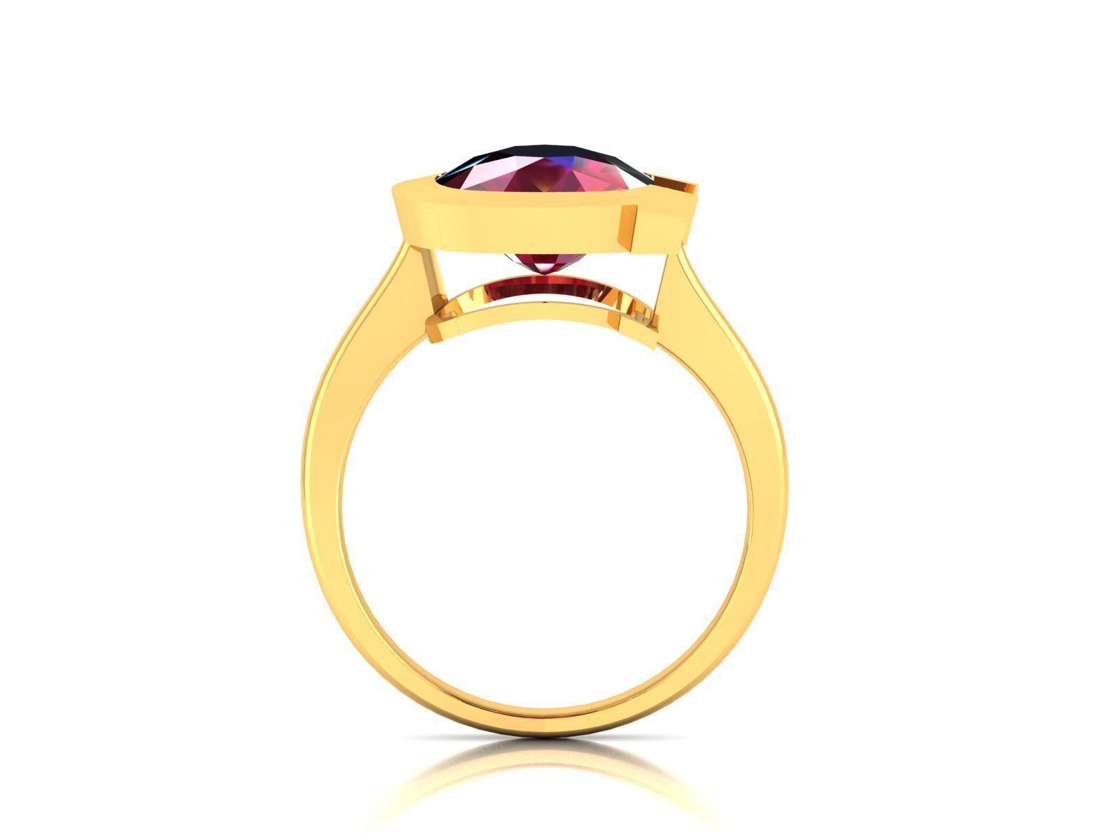 ring-4303 oval ruby ring gold 3D print model_2