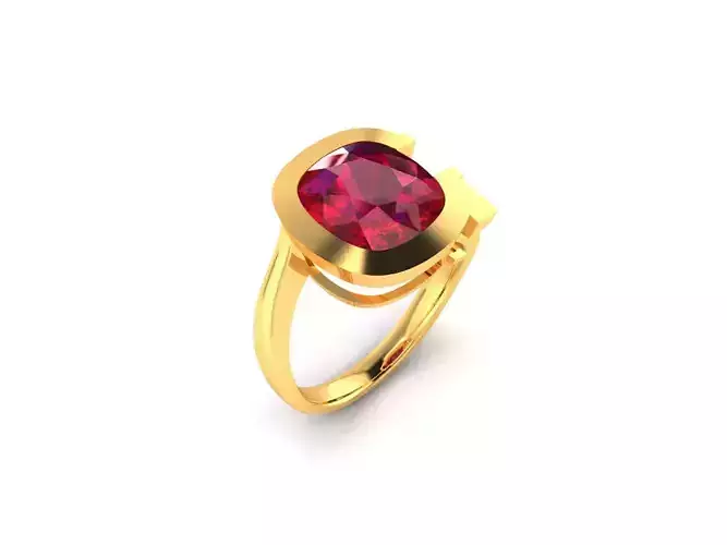 ring-4303 oval ruby ring gold
