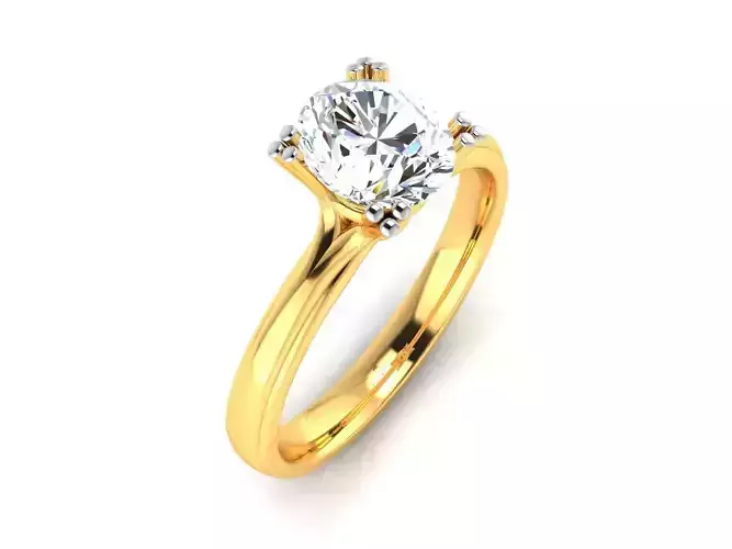 ring-4242 solitaire engagement ring gold
