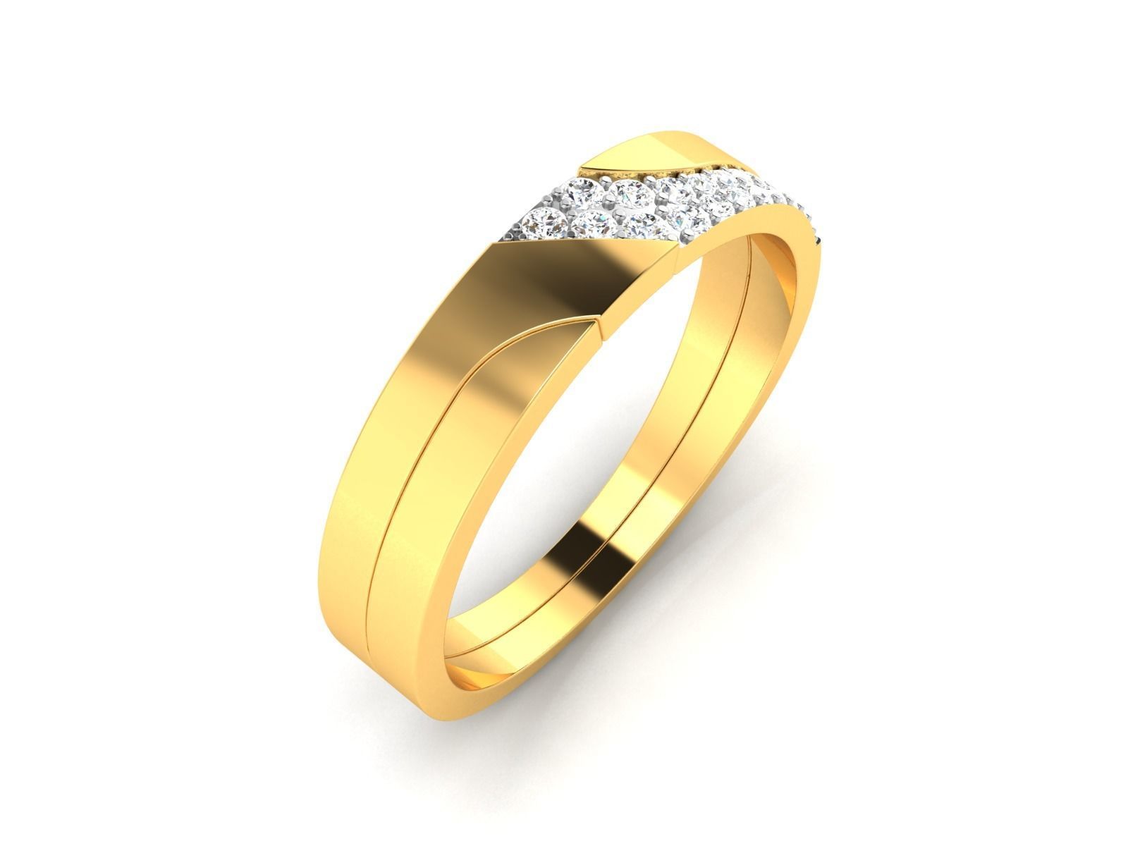 ring-4233 mens diamond ring gold 3D print model_8