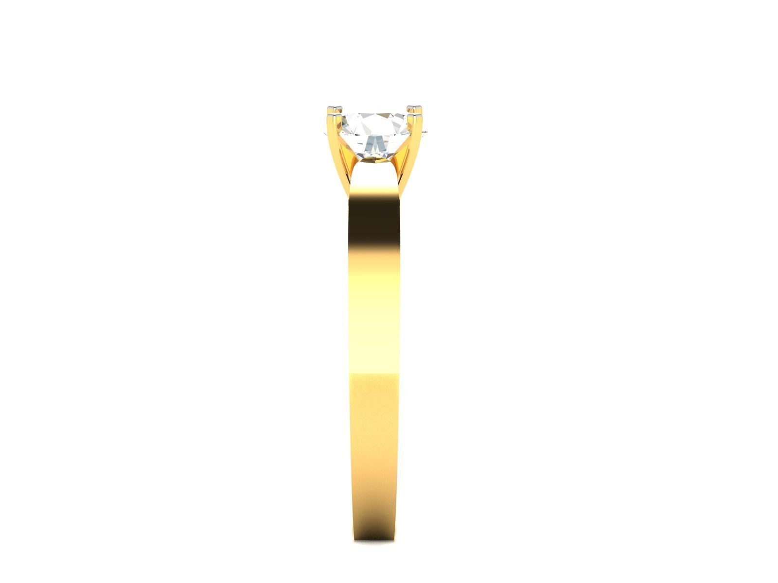 ring-4113 diamond solitaire engagement ring gold 3D print model_5