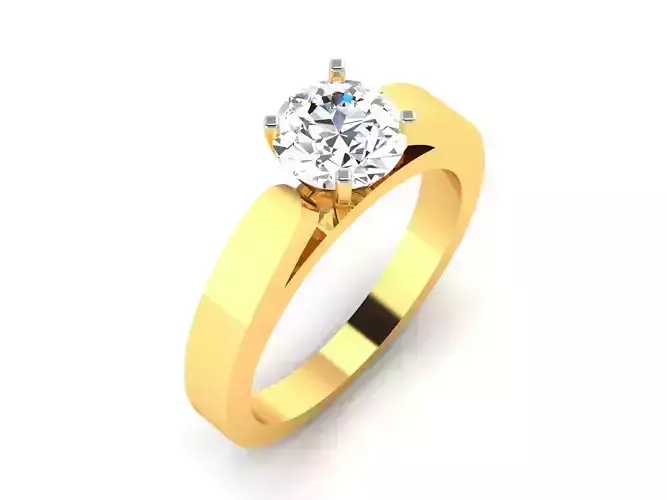 ring-4113 diamond solitaire engagement ring gold
