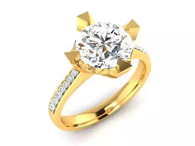 ring-4027 diamond solitaire engagement ring gold