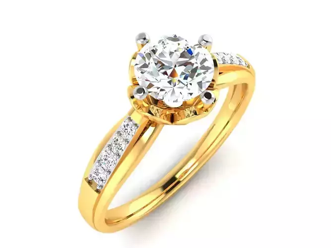 ring-3814 diamond engagement ring gold