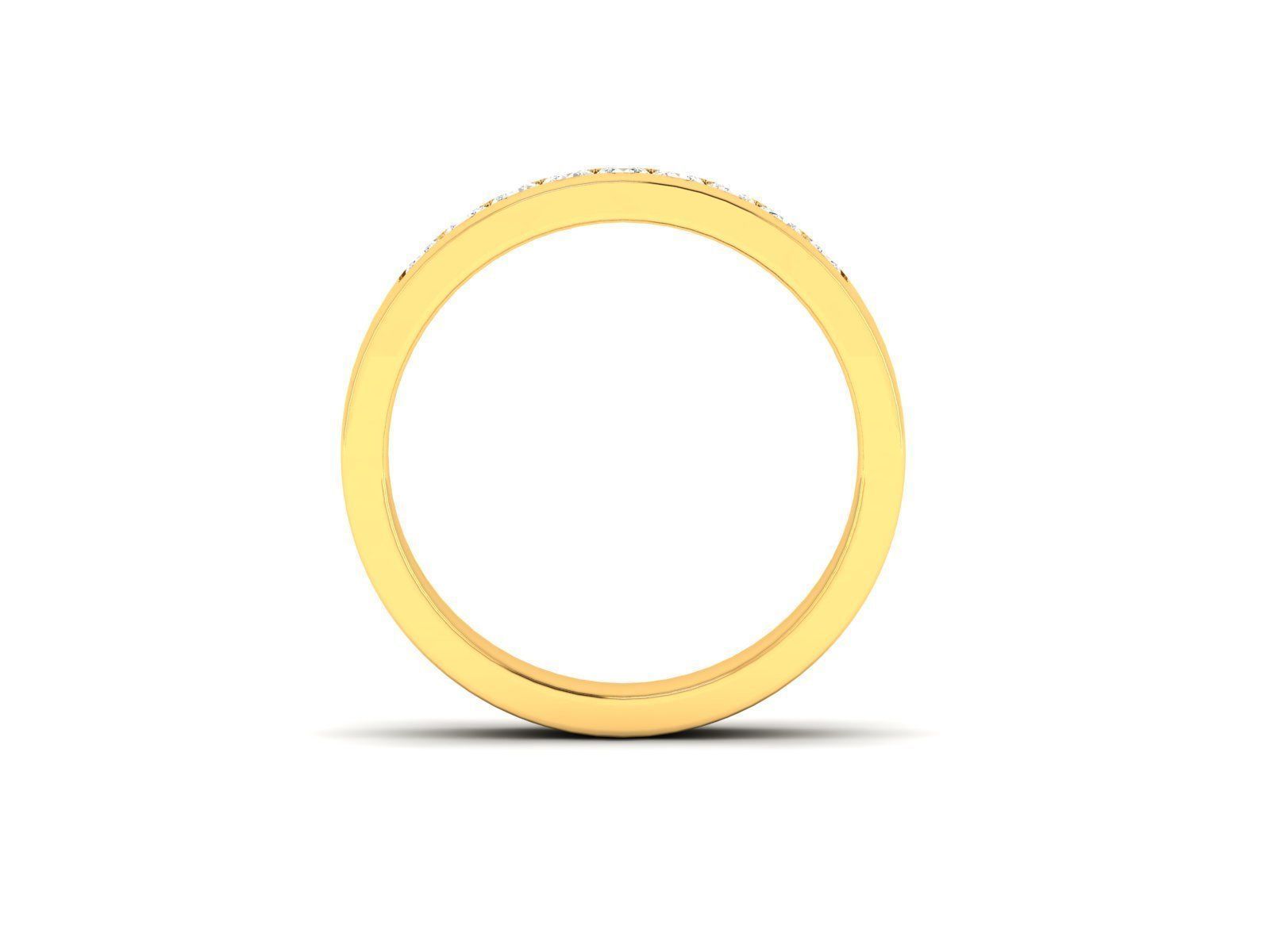 ring-3739 gold wedding band with diamonds 3D print model_10