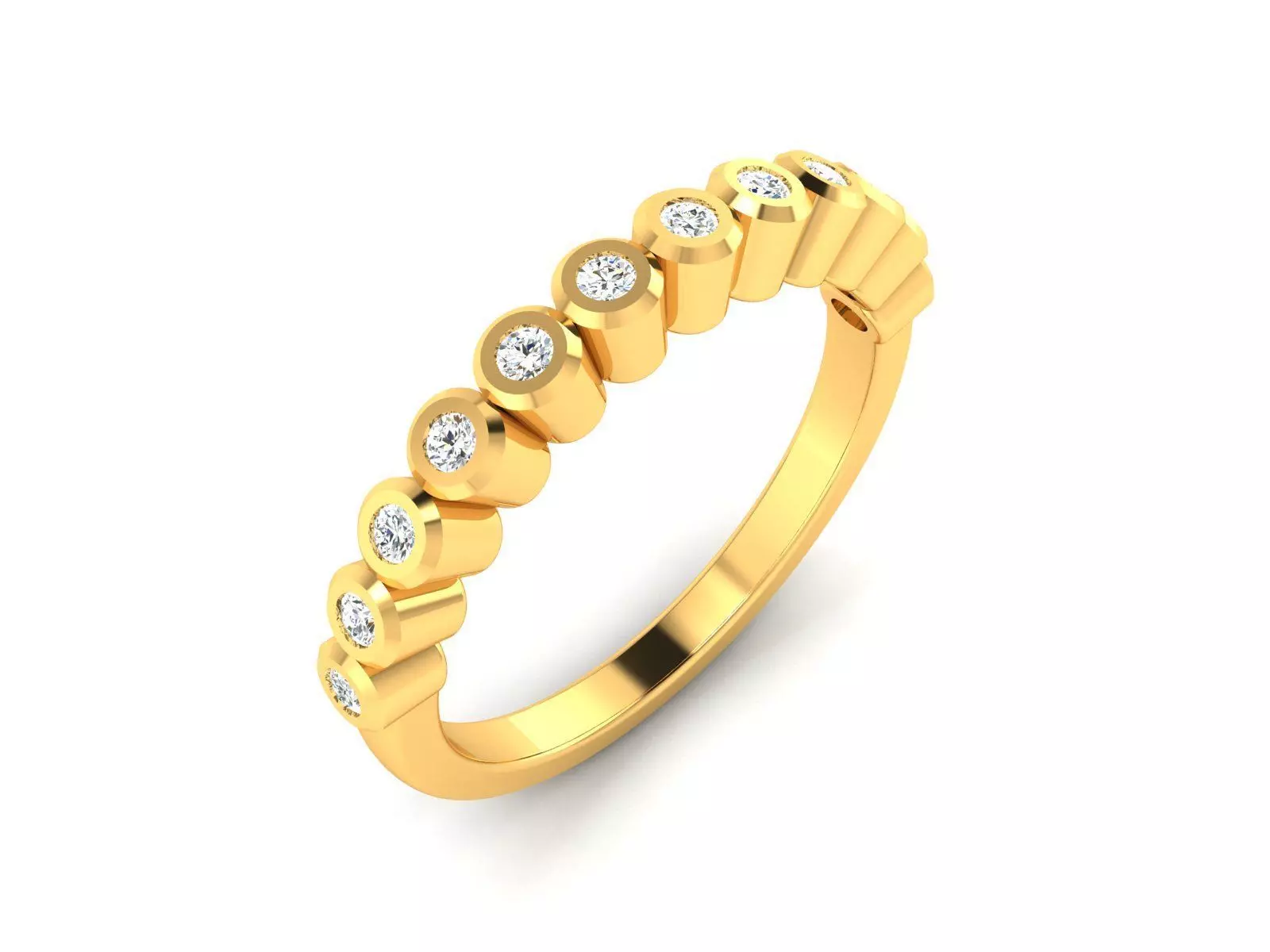 ring-3559 diamond ring gold 3D print model_0