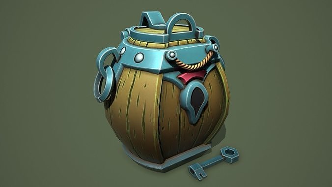 Barrel chest Low-poly 3D model