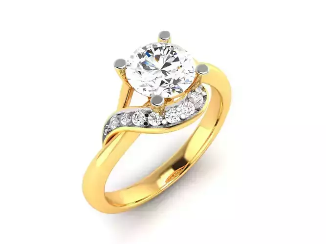 ring-3552 diamond engagement ring gold