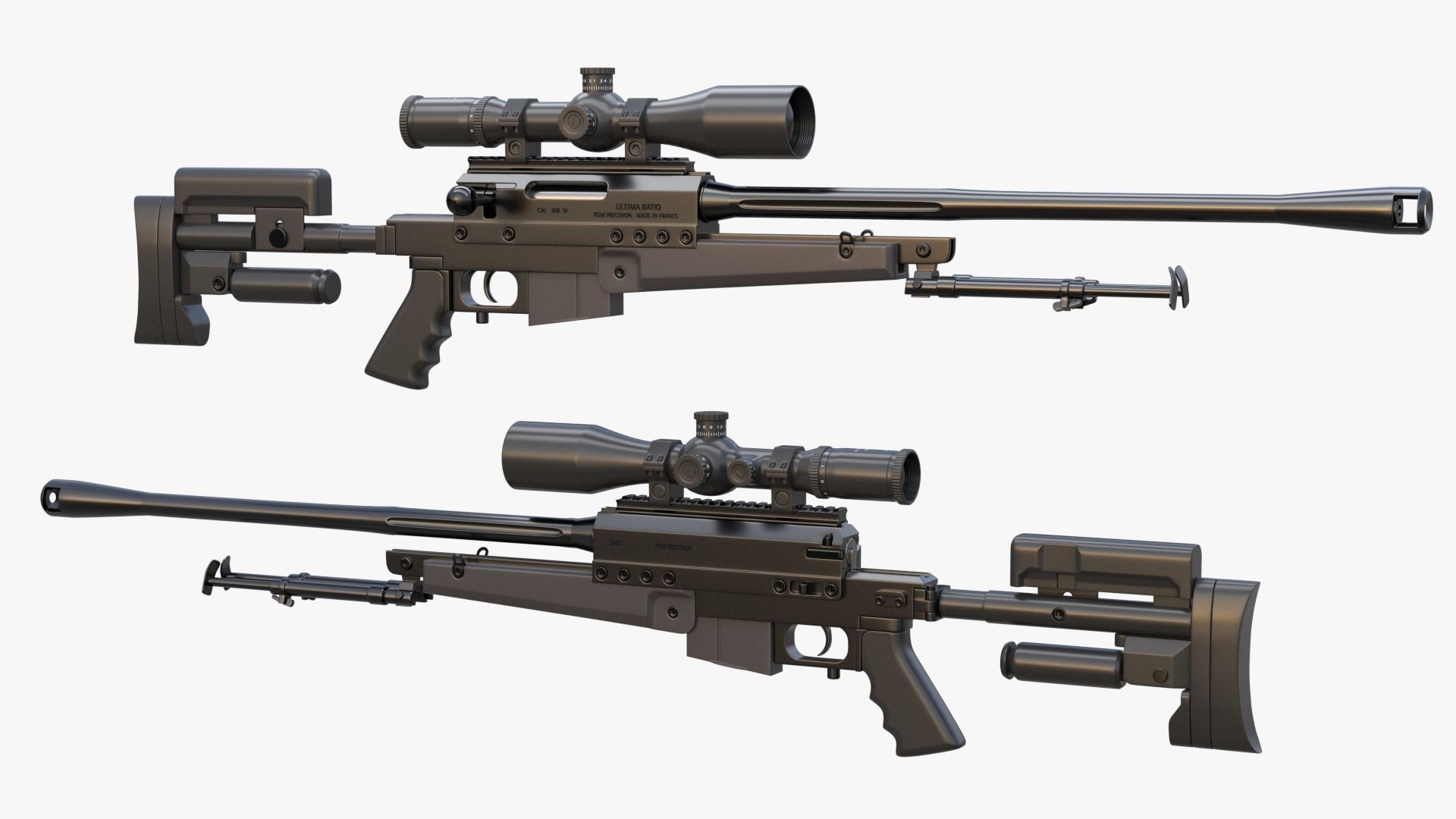 PGM Ultima Ratio Sniper Rifle 3D model_1