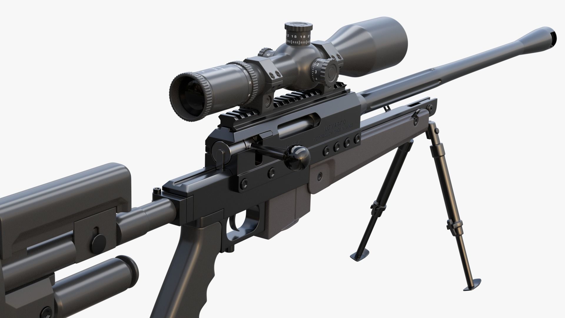PGM Ultima Ratio Sniper Rifle 3D model_2