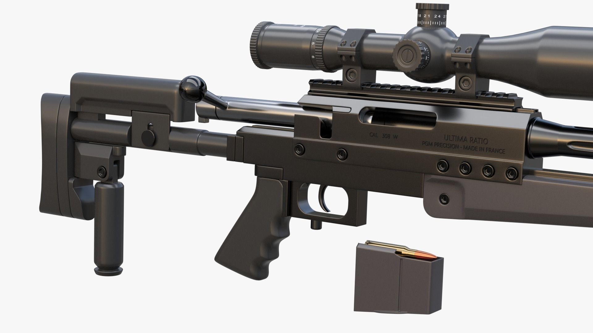 PGM Ultima Ratio Sniper Rifle 3D model_7