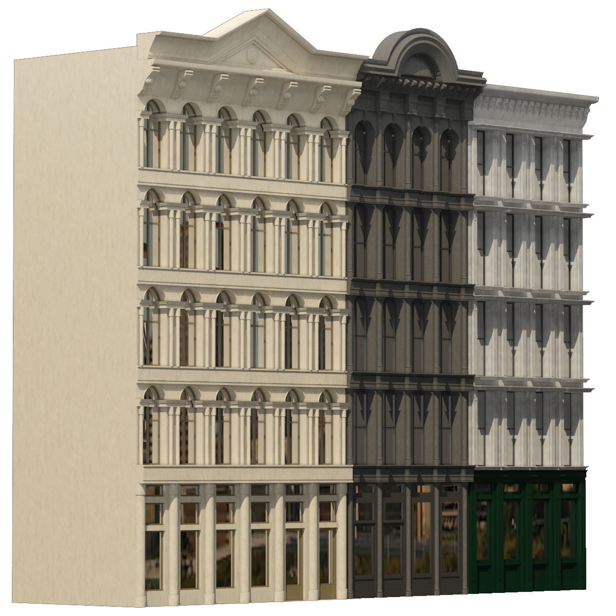 Architectural facades 3D model_1