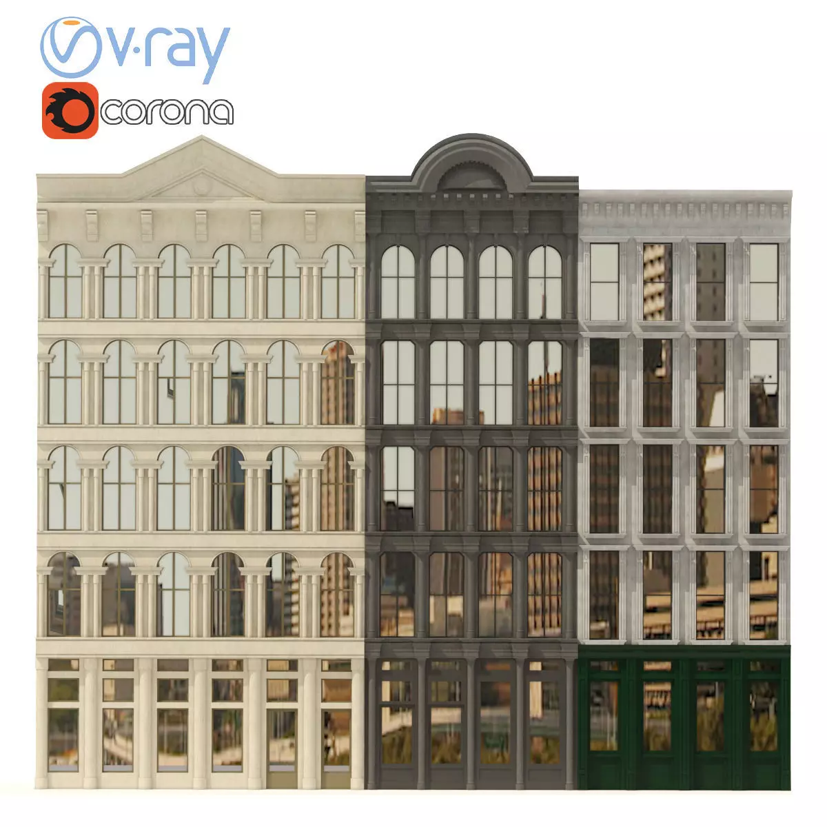 Architectural facades 3D model_0