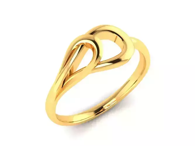 ring-8126 gold heart shaped ring