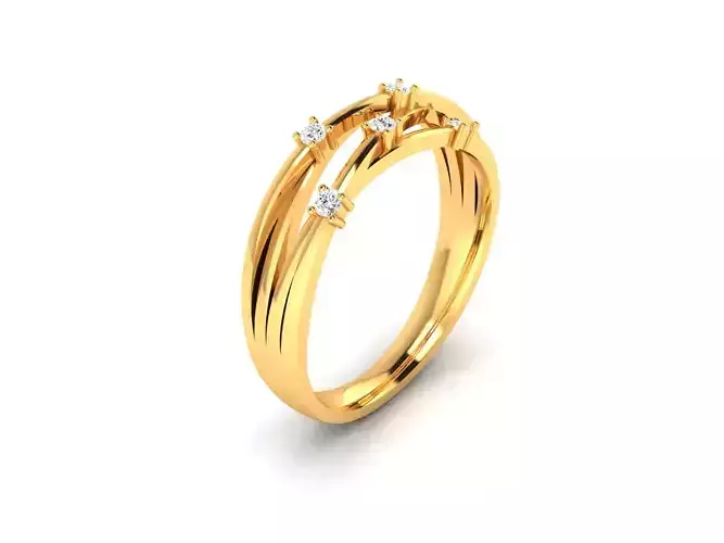 ring-8013 gold ring with diamonds