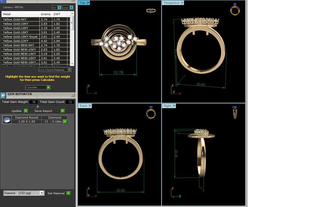 ring-7838 gold ring with diamonds 3D print model_5
