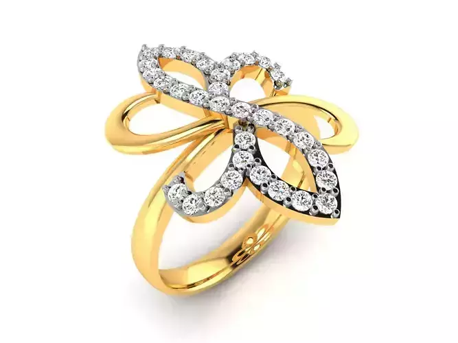 ring-7747 elegant diamond ring gold