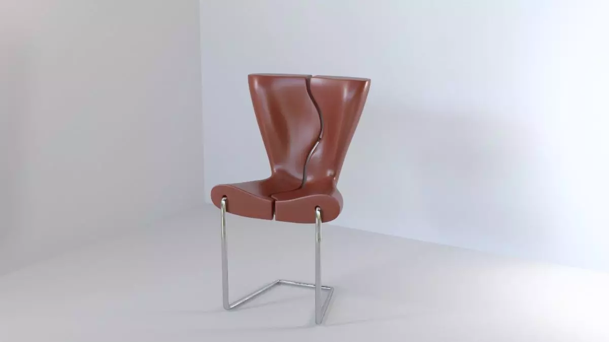 Model of Komed armchair by Marc Newson Low-poly 3D model