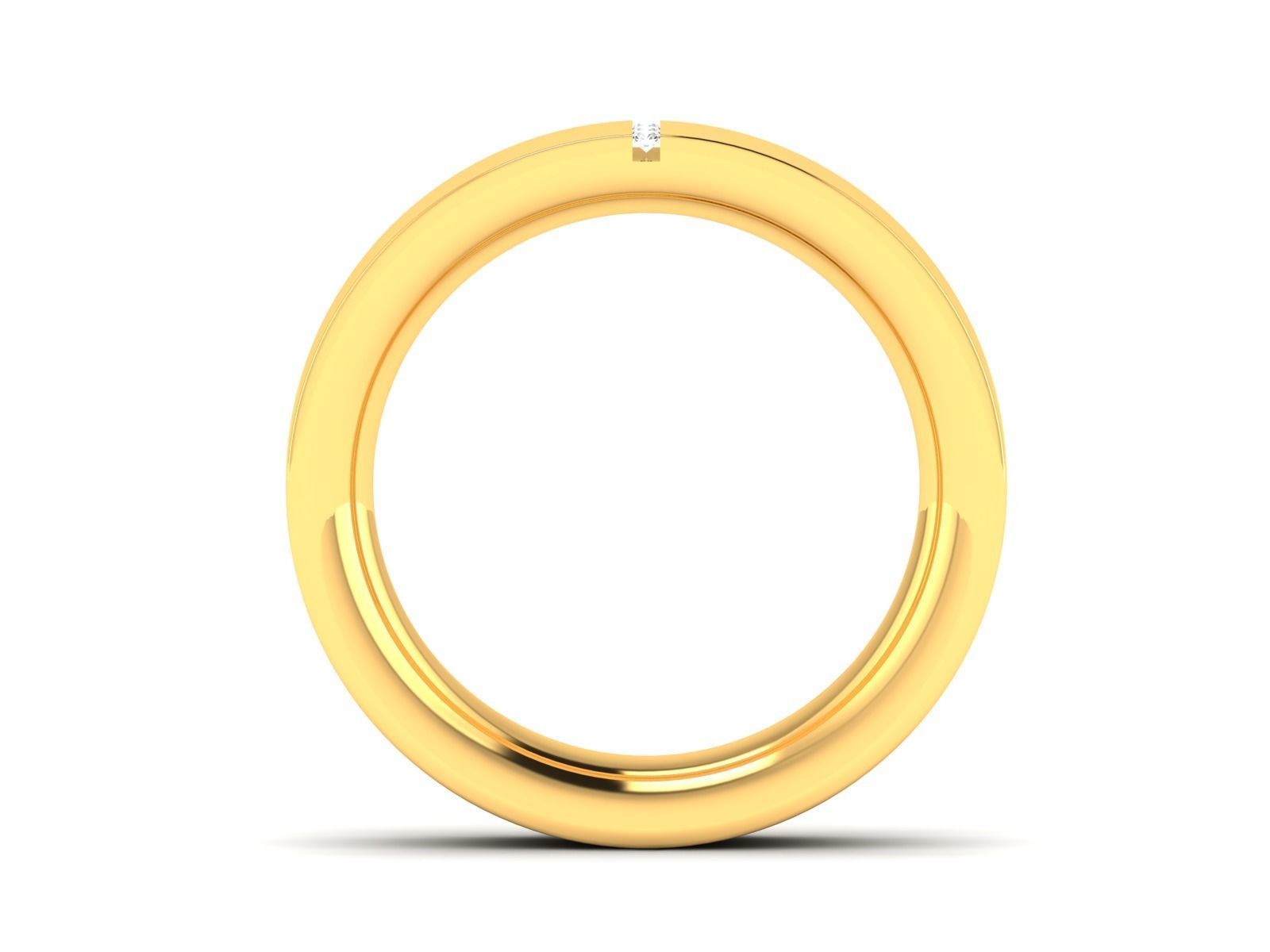 ring-7688 oval ring gold 3D print model_3
