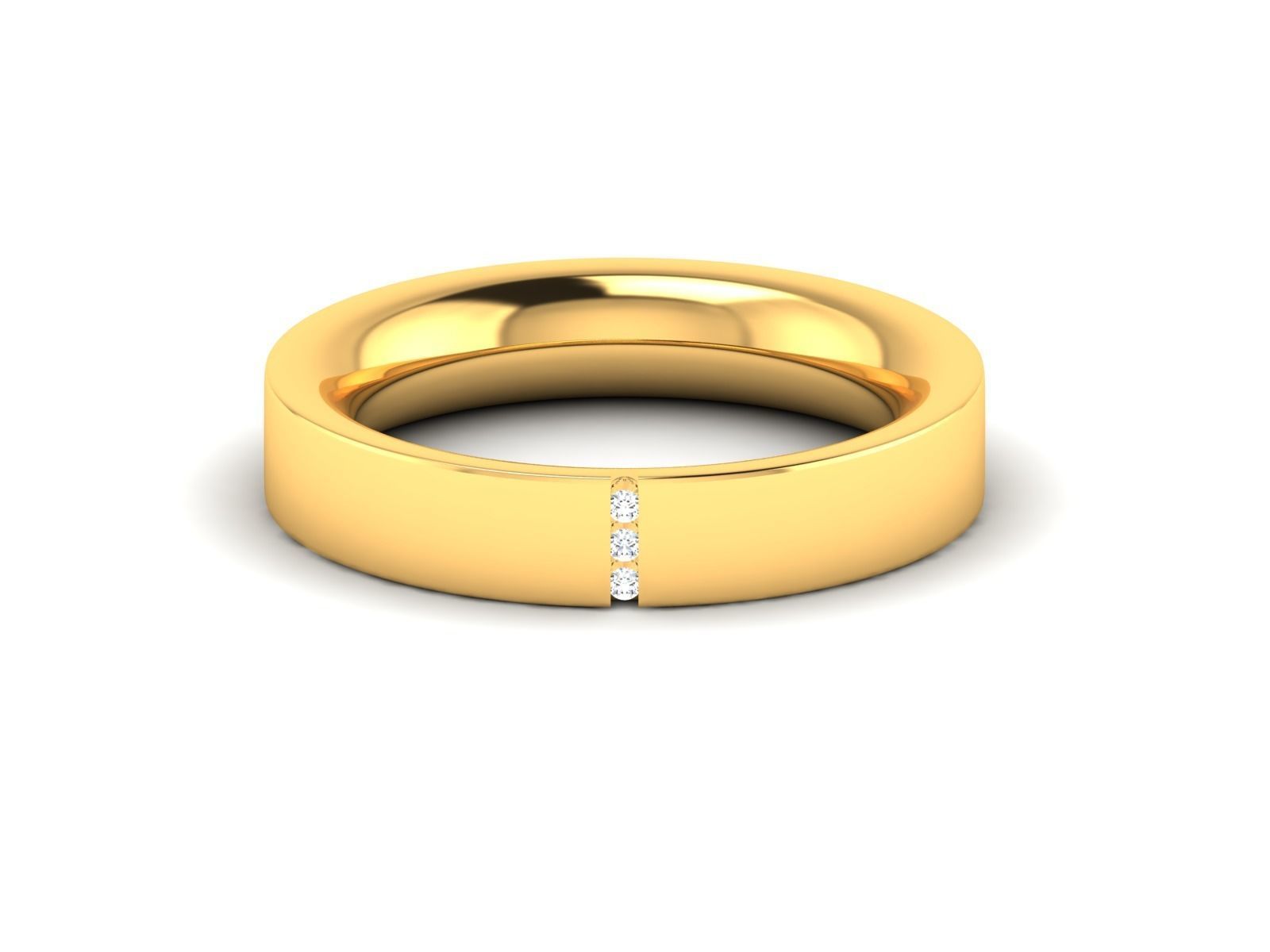 ring-7688 oval ring gold 3D print model_7