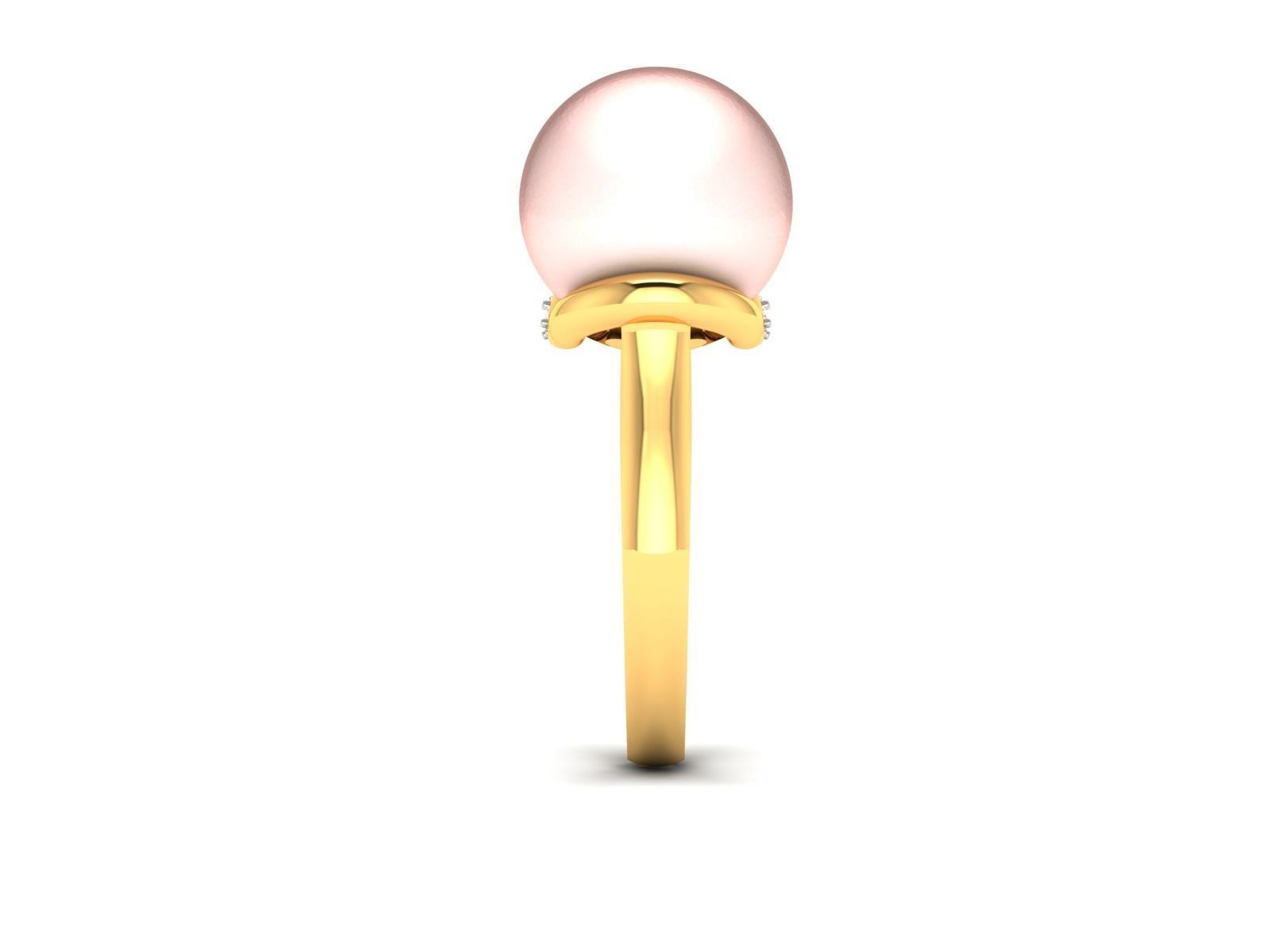 ring-7588 oval pearl ring gold 3D print model_6